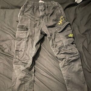 Stone Island black cargo pants